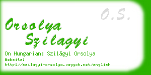 orsolya szilagyi business card