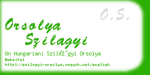 orsolya szilagyi business card